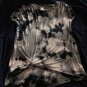 Tie-dyed Long Short Sleeve Shirt